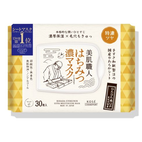 CLEAR TURN Bihada-Syokunin Arcmaszk - Hachimitsu (extra tápláló méz) 30db
